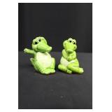 Vintage Alligator Salt and Pepper Shakers