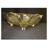 Vintage Jeannette Glass Pheasant Bowl