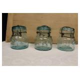 Antique Aqua Atlas EZ Seal Canning Jars