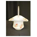 Vintage Frosted/Satin Floral Basket