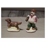Hunter and Dog Salt and Pepper Shakers