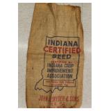 Indiana Certified Seed Burlap Sack