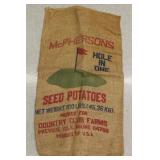 McPhersons Seed Potato Burlap Sack