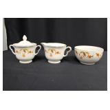 Hall China Jewel Tea Sugar, Creamer and Bowl