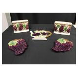 Ceramic Grape Kitchen Set