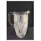 Vintage Clear and Frosted Glass Pitcher