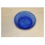Vintage Cobalt Blue Shirley Temple Bowl