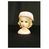 Vintage Relpo Lady Head Vase
