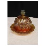 Carnival Glass Butter Dish