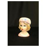 Vintage Relpo Lady Head Vase