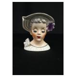 Vintage Relpo Lady Head Vase