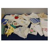 Box Lot of Vintage Linens