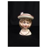 Vintage Relpo Lady Head Vase