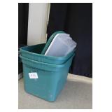 3 Plastic Storage Totes