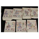 7 Vintage Hand-embroidered Towels