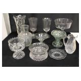 Box Lot of Clear Glassware