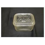 Vintage Glass Refrigerator Glass with Lid