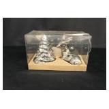 Christmas Deer and Tree Salt and Pepper Shakers