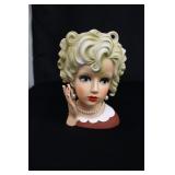 Vintage Brinn's Lady Head Vase