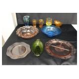 Box Lot of Colored Glass
