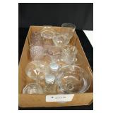 Box Lot of Clear Glass