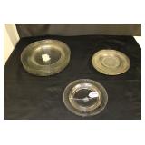12 Clear Glass Plates