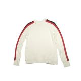 White Sweater Blue Black Lining Hippie Rose S (C)