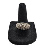 Weave Pattern Silver Ring Size 5 (15 1/2)