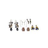 Lot of 5 Pairs Mixed Modern & Vintage Earrings (J)