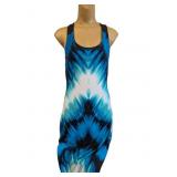 Multicoloured Blue Venus Maxi Dress (C)