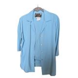 Blue Judy Joannou Short Sleeve and Pant set xs (C)