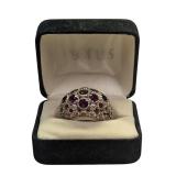 Garnet and Silver Ring Size 7 w/ COA (J)