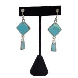 Turquoise Sliver Earrings (C)
