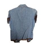 Blue Demin Short Sleeves Chagall Size 4 (C)