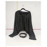 Green Skirt & Black Belt