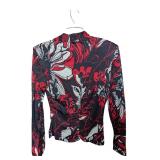 Red and Black Nueva Zip-Up Blazer Size 4 (C)