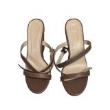 Fashion Nova Brown Quilted Wedges size 9 (C)