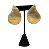 Metallic Teardrop Shaped Earrings (C)