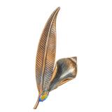 Feather Brooch w Ear clips