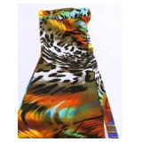 Colourful Venus Strapless Maxi Dress Side Slit (C)