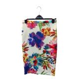 White Skirt Flower Pattern Frank Lyman Size 4 (C)