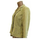 Green Button up Suede Blazer