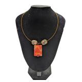 Red Stone Pendant Necklace (C)