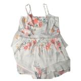 La Vie en Rose Floral Satin Sleep Set (C)