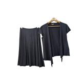 Eileen Fisher Navy Skirt & Cadigen Set Size XS (C)