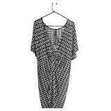 Turquoise Couture Graphic Knit Resort Dress (C)