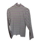 Stripped Cafe au Lait Turtleneck Sweater M (C)