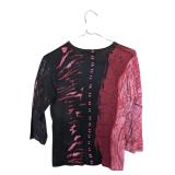 Red and Black Chagall 3/4 Sleave Shirt Size S (C)