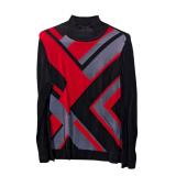 Geometric Pattern Black Sweater Parkhurst S (C)