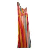 Orange Red One Shoulder Dress ChicMe Size M (C)